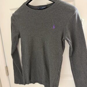 Polo Sport Long Sleeve Gray T Shirt Large L